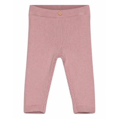 Mango Cotton Ribbed Leggings Rosa