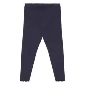 Cotton Ribbed Leggings *Villkorat Erbjudande Leggings Marinblå Mango