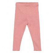 Cotton Ribbed Leggings *Villkorat Erbjudande Leggings Rosa Mango