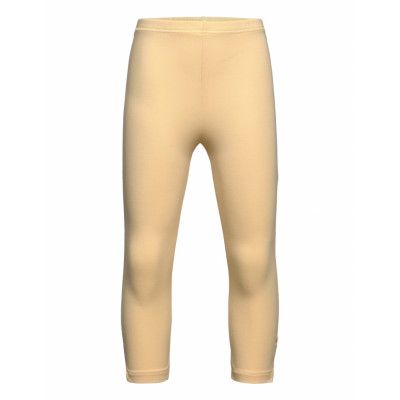 Cozy Me 3/4 Leggings Bottoms Leggings Yellow Müsli By Green Cotton