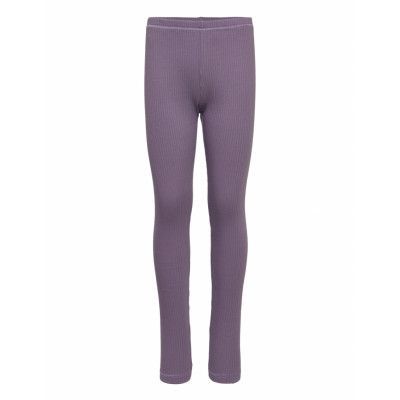 Cozy Rib Leggings Leggings Lila Müsli By Green Cotton