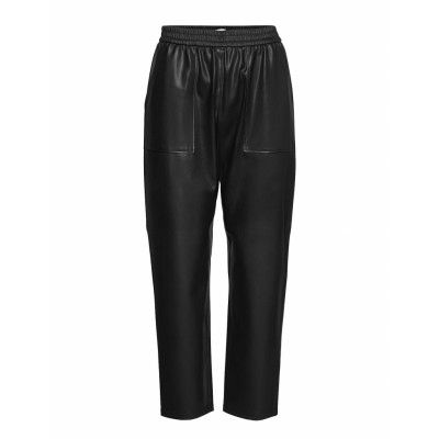 C_Tajogy Trousers Leather Leggings/Byxor Svart BOSS