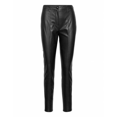 C_tratona Trousers Leather Leggings/Byxor Svart BOSS