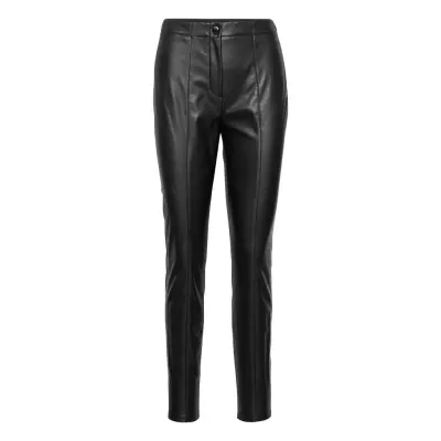 C_tratona Trousers Leather Leggings/Byxor Svart BOSS