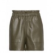 Cumelissa Pu Shorts Shorts Leather Shorts Grön Culture