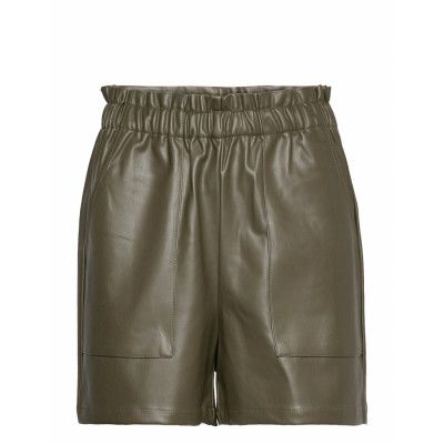 Cumelissa Pu Shorts Shorts Leather Shorts Grön Culture