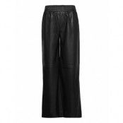 D6Baskerville Faux Pants Bottoms Trousers Leather Leggings-Byxor Black Dante6