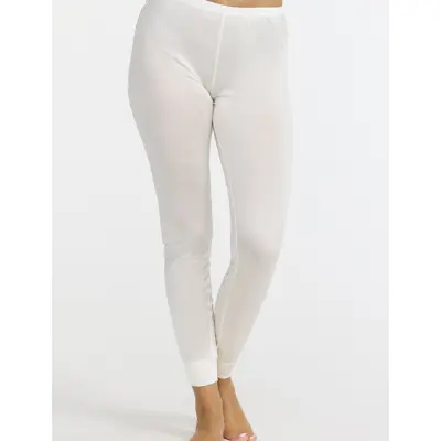 Damella of Sweden Silk Leggings - White - L