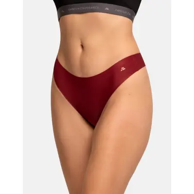 Danish Endurance Women's Invisible Thong - Red - S
