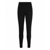 Davida Cashmere Leggings Ribbed Ankle Svart