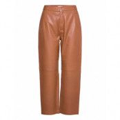 Dellie Leather Pants Trousers Leather Leggings/Byxor Brun Minus