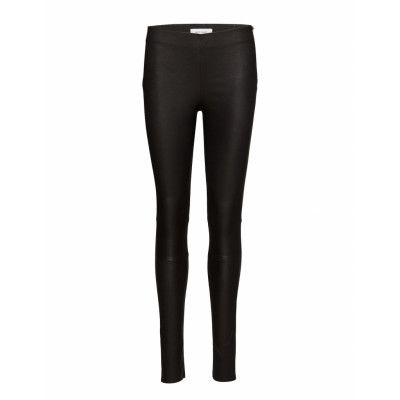 Delta Leggi 2169 Trousers Leather Leggings/Byxor Svart Samsøe Samsøe