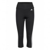 Designed To Move High-Rise 3-Stripes 3/4 Sport Leggings Sport Running-training Tights Black Adidas Performance