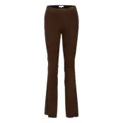 Dollmann Flare Suede Pants Trousers Leather Leggings/Byxor Brun Dante6