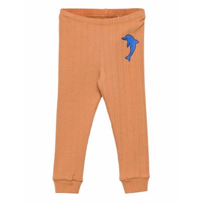 Dolphin Emb Leggings Leggings Orange Mini Rodini