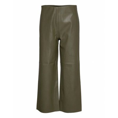 Dowiesz Pants Trousers Leather Leggings/Byxor Grön Saint Tropez