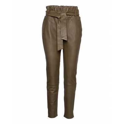 Duncan Leather Pants Trousers Leather Leggings/Byxor Grön Dante6