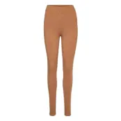 Elba Leggings Gots *Villkorat Erbjudande Leggings Brun Basic Apparel
