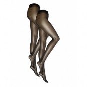 Elin Tights 2-Pack Designers Pantyhose & Leggings Black Swedish Stockings