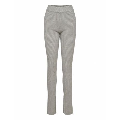 Elliana Knitted Leggings Bottoms Leggings Grey Gina Tricot