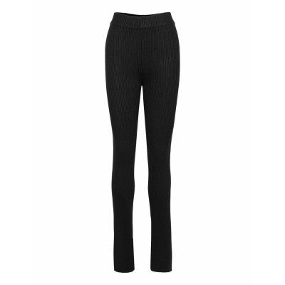 Elliana Knitted Leggings Leggings Svart Gina Tricot