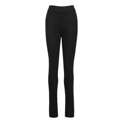 Elliana Knitted Leggings Leggings Svart Gina Tricot