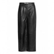 Ellie Crop 635 Trousers Leather Leggings/Byxor Svart FIVEUNITS