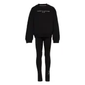 Essential Hwk Cn Legging Set Tracksuit Svart Tommy Hilfiger