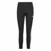 Essentials 3-Stripes High-Waisted Single Jersey Leggings Bottoms Leggings Black Adidas Sportswear