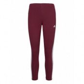 Essentials 3-Stripes High-Waisted Single Jersey Leggings Sport Leggings Burgundy Adidas Sportswear