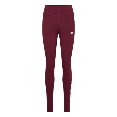 Essentials High-Waisted Logo Leggings *Villkorat Erbjudande Running/training Tights Vinröd Adidas Sportswear