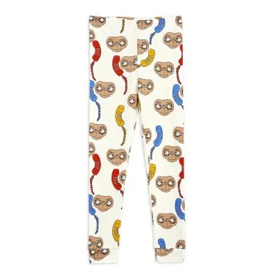 E.T. Aop Leggings Leggings Vit Mini Rodini