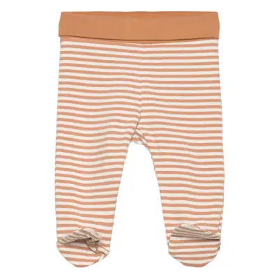 Fixoni Leggings W.feet - Y/D Stripe - Orange - 44