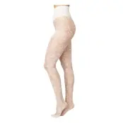 Flora Flower Tights Lingerie Pantyhose & Leggings Vit Swedish Stockings