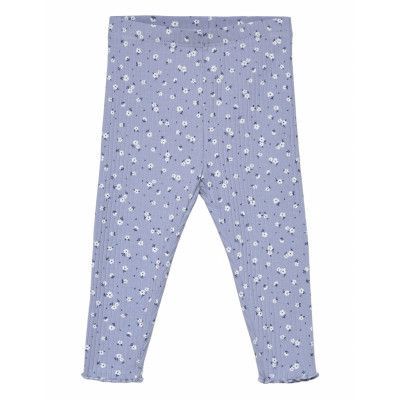 Floral Print Leggings Bottoms Leggings Blue Mango