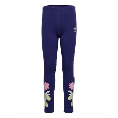 Flower Print Tights *Villkorat Erbjudande Leggings Blå Adidas Originals