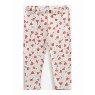 Flowers All Over Leggings Leggings Vit Bobo Choses