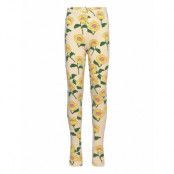 Flowers Aop Leggings Leggings Gul Mini Rodini