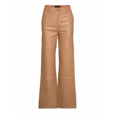 Flynn Trousers Leather Leggings/Byxor Beige Deadwood