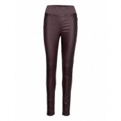 Fqshantal-Pa-Cooper Bottoms Trousers Leather Leggings-Byxor Brown FREE/QUENT