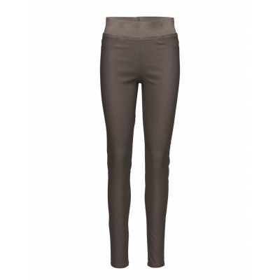 Fqshantal-Pa-Cooper Trousers Leather Leggings/Byxor Grå FREE/QUENT