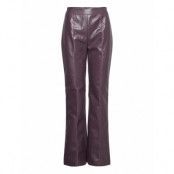 Fryd Dolly Pants Bottoms Trousers Leather Leggings-Byxor Purple Hosbjerg