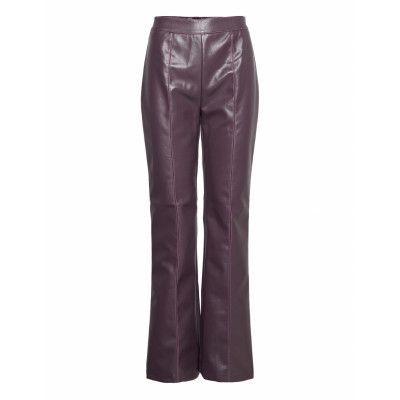 Fryd Dolly Pants Bottoms Trousers Leather Leggings-Byxor Purple Hosbjerg