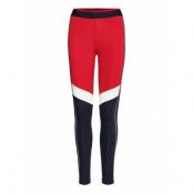 Full Length Herringb Legging Running/training Tights Röd Tommy Sport