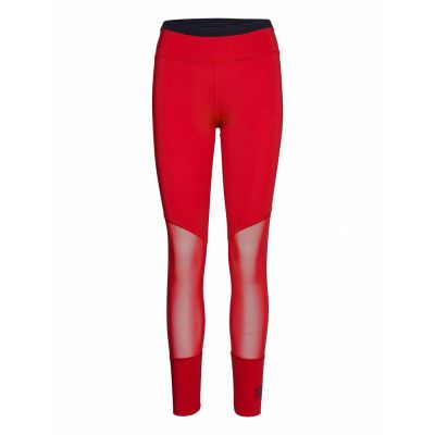 Full Length Mesh Insert Legging Running/training Tights Röd Tommy Sport