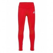 3-Stripes Cotton Mid Waist Tights W Leggings Röd Adidas Performance