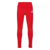 3-Stripes Cotton Mid Waist Tights W Leggings Röd Adidas Performance
