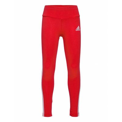 3-Stripes Cotton Mid Waist Tights W Leggings Röd Adidas Performance