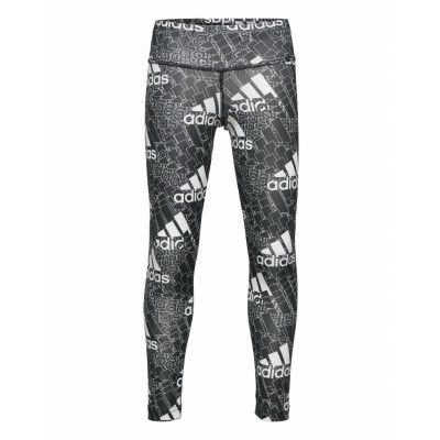 Aeroready Designed To Move Brand Love Long Leggings Running/training Tights Svart Adidas Performance