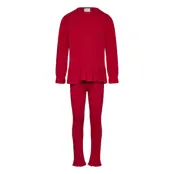 Geggamoja Flounce Set Deep Red - Red - 74/80